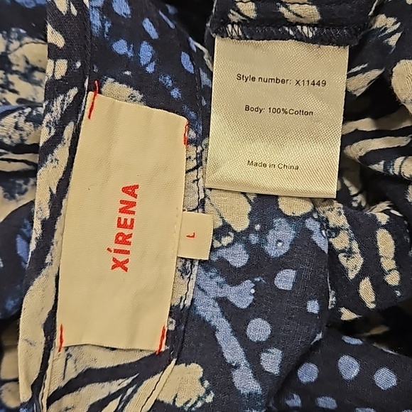 💕XIRENA💕 Leyla Dress ~ Water Blue Print Large - Picture 16 of 16